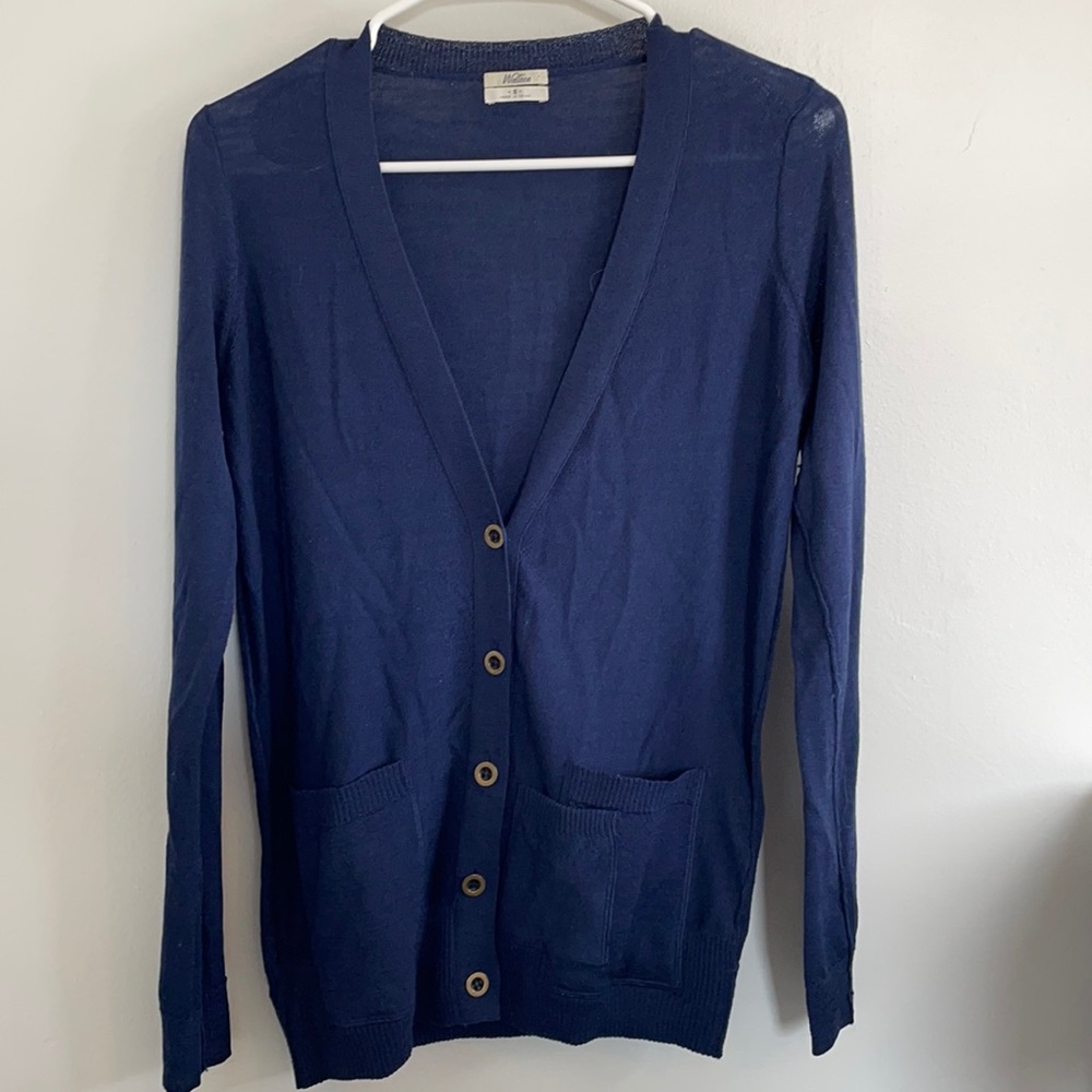 Madewell button down wool cardigan